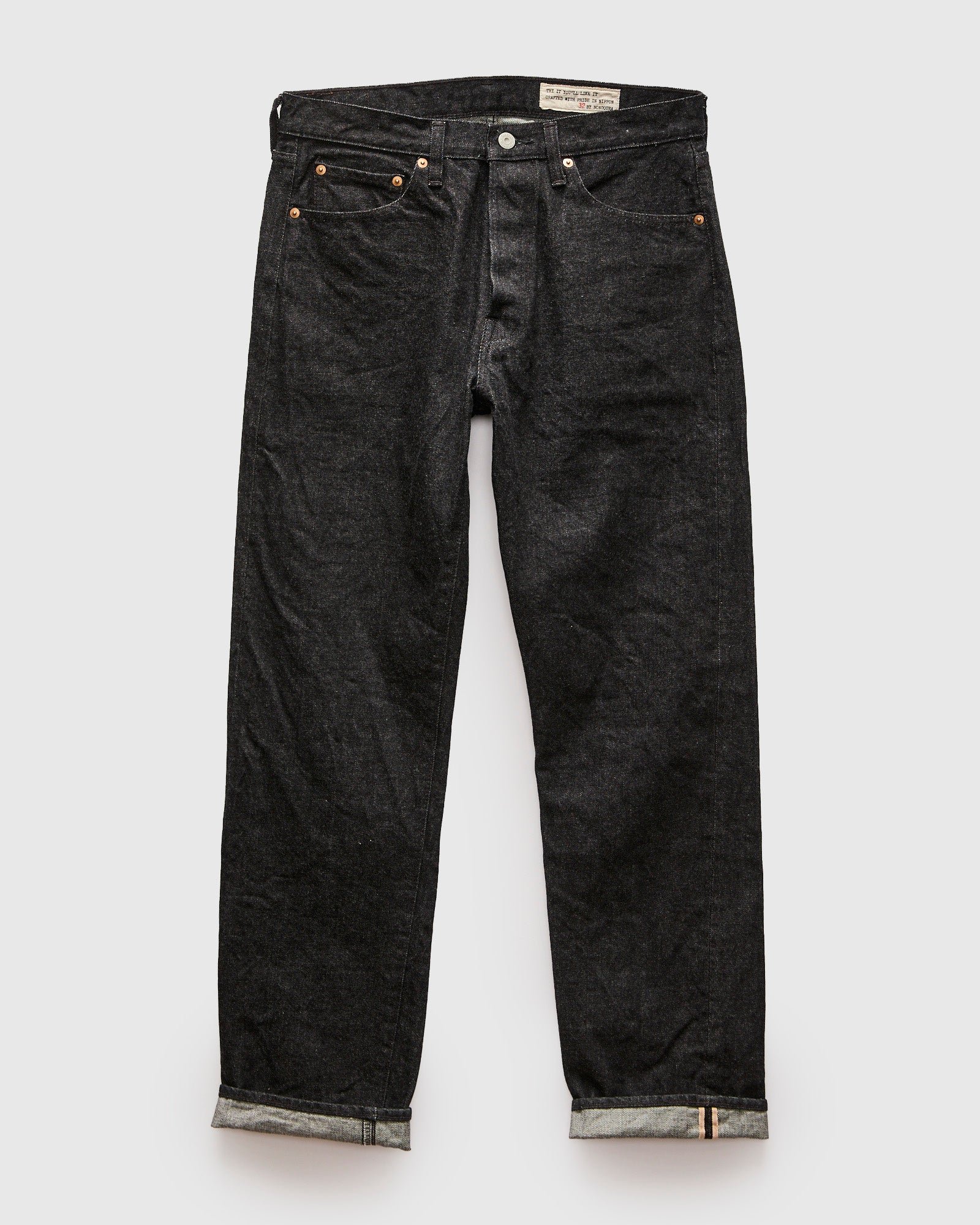 Boncoura 66 in black 15oz rinsed selvedge