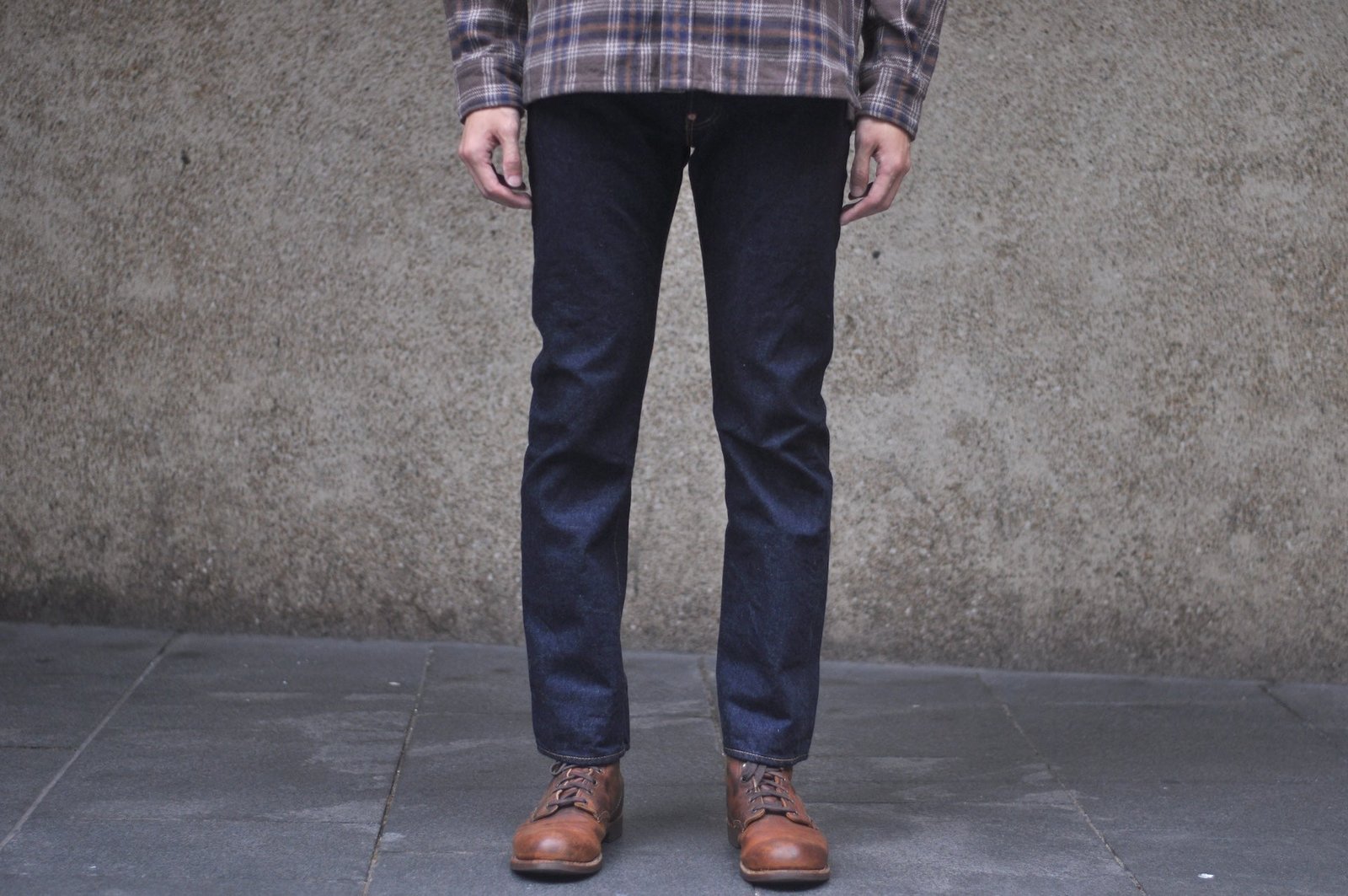 Boncoura 15oz Ike-Momen cinch-back denim, classic straight fit