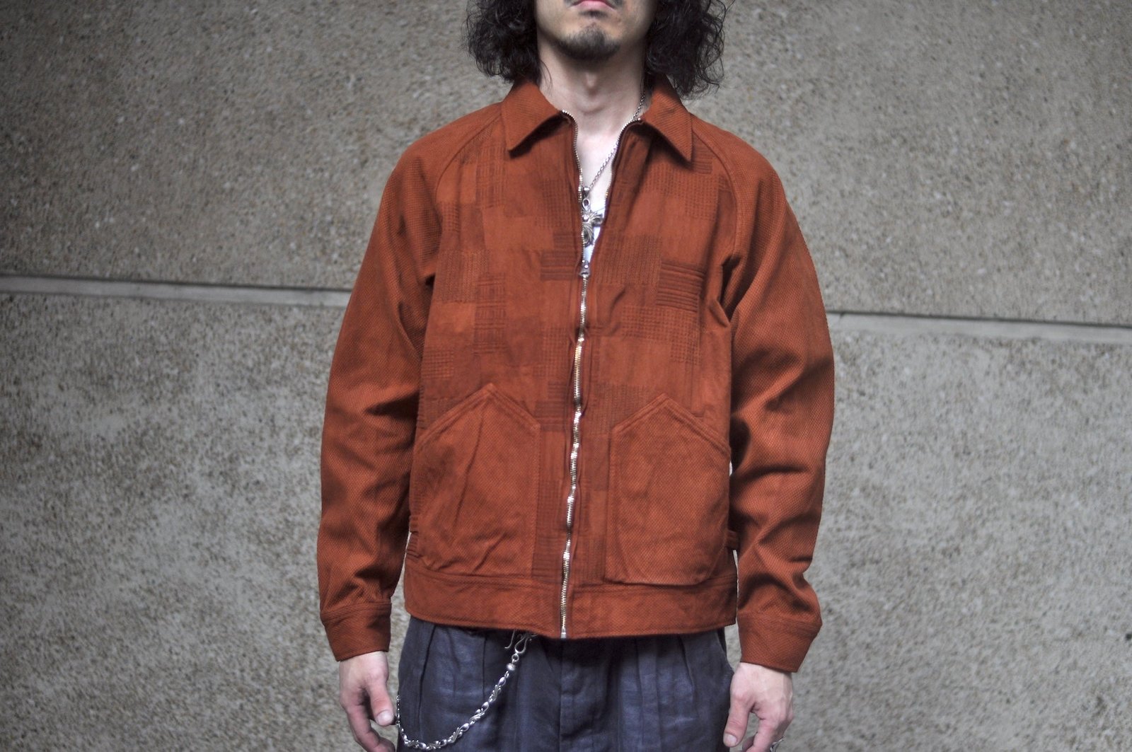 Studio D'Artisan Amami mud-dyed boro-styled worker jacket