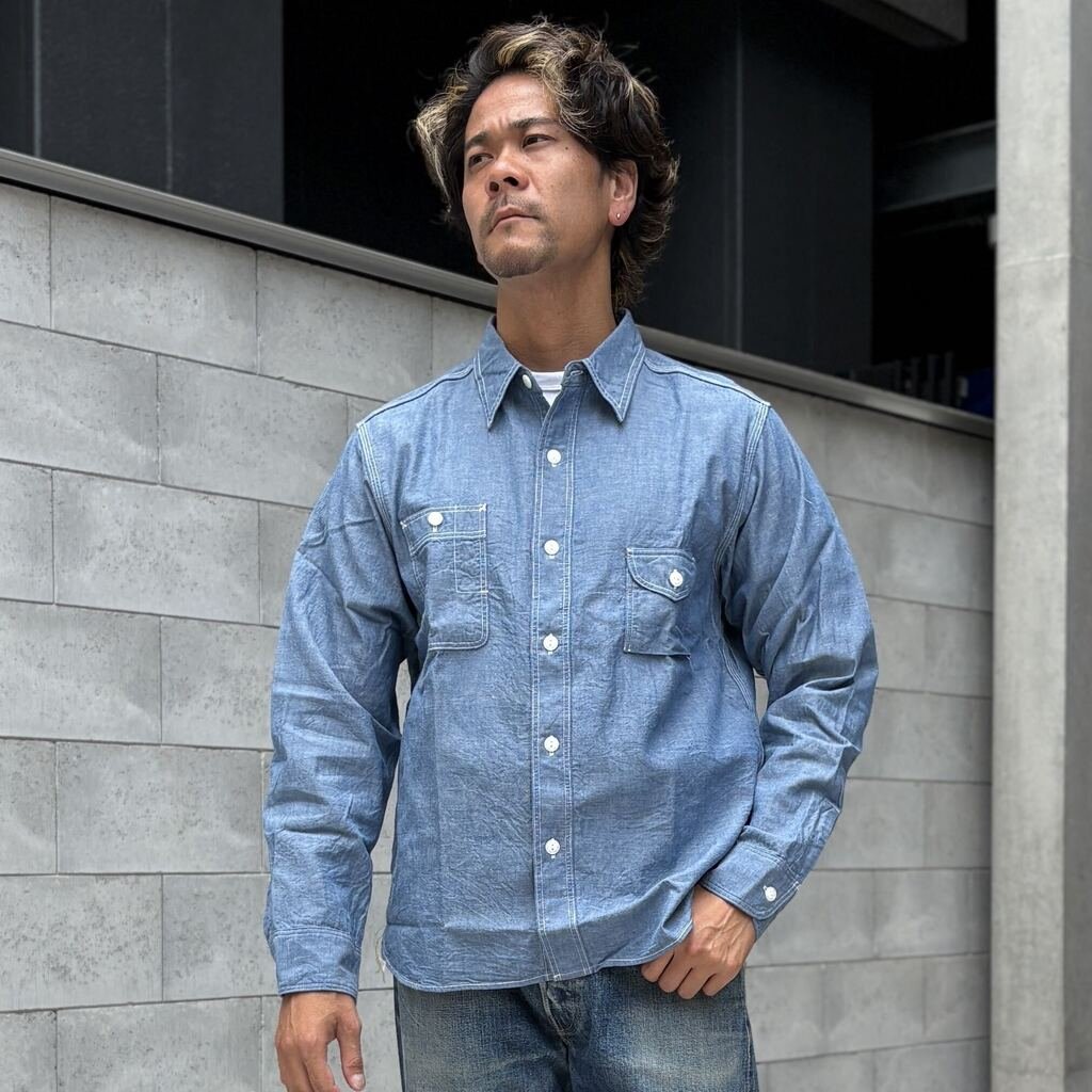 Jelado Smoker indigo chambray shirt