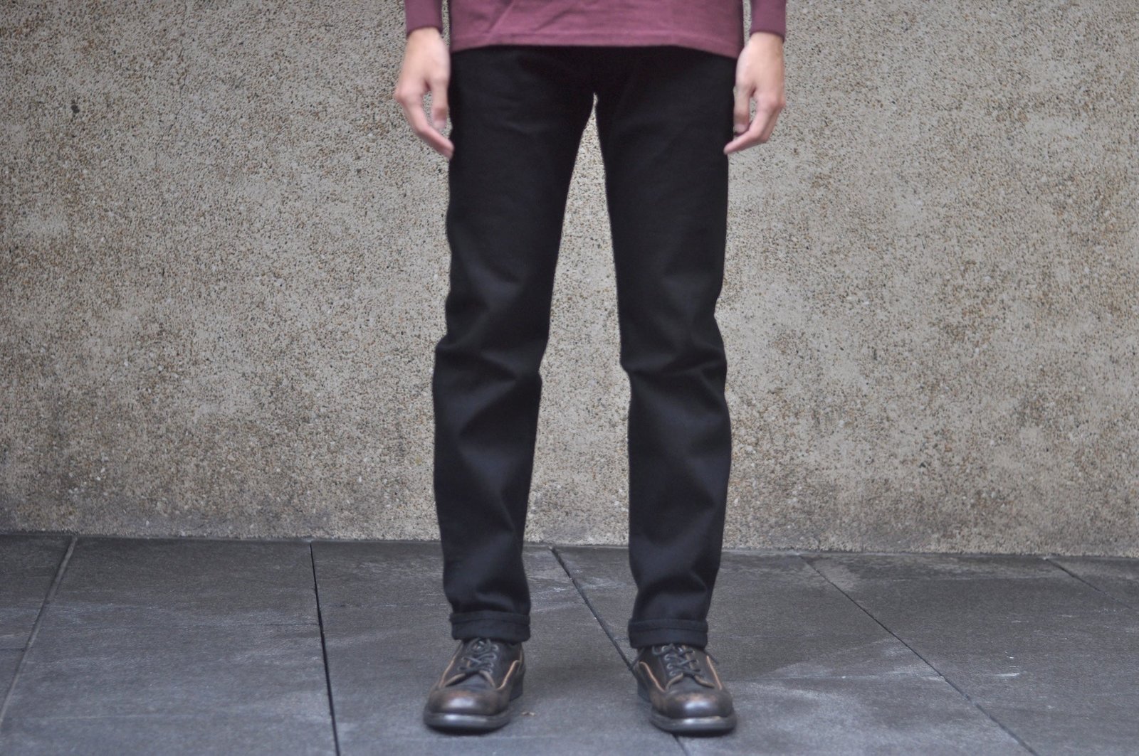 Studio D'Artisan 14oz Kurozome ultimate-black tapered denim jeans
