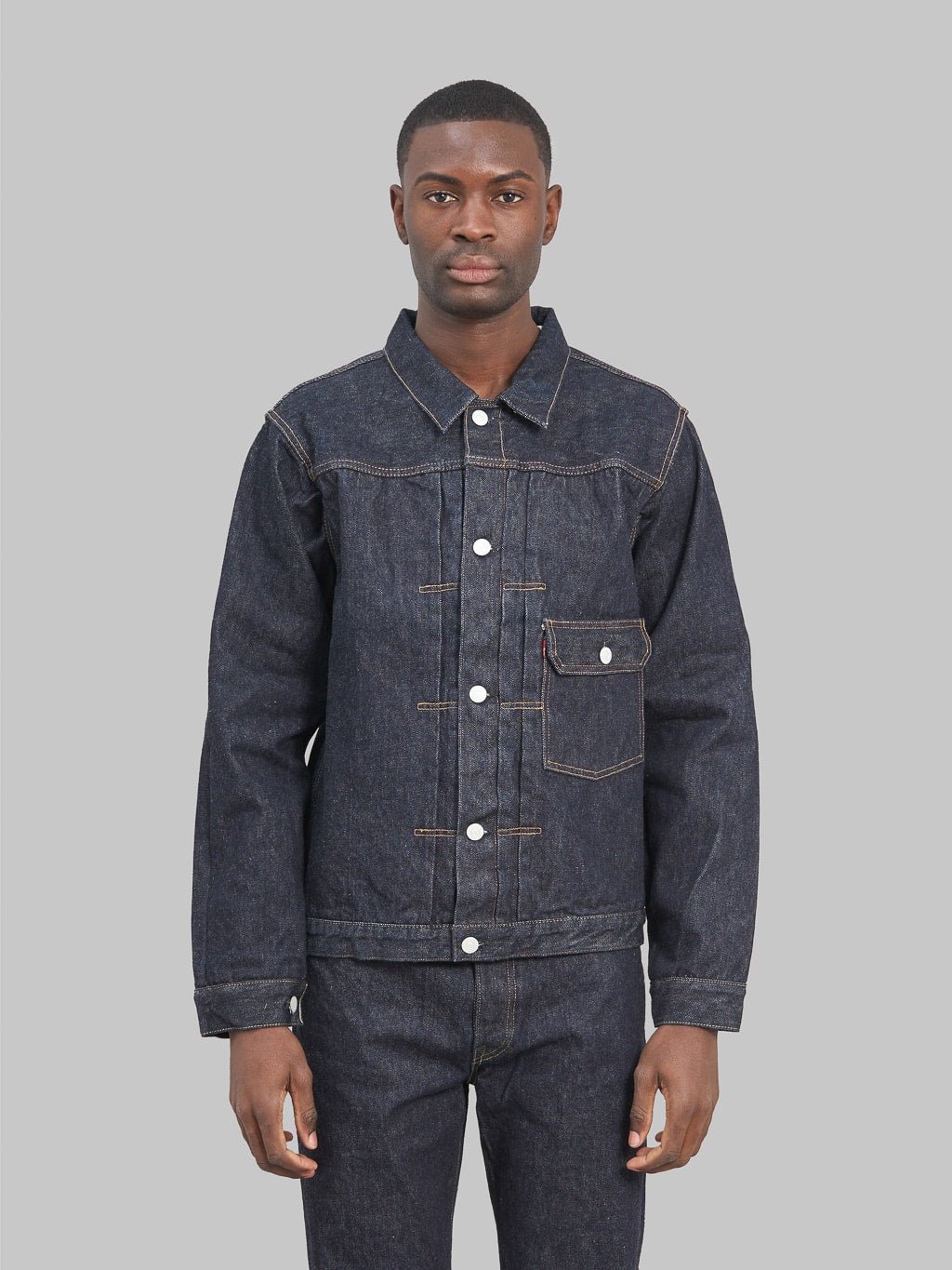 TCB 30s Type I denim jacket, worn fit