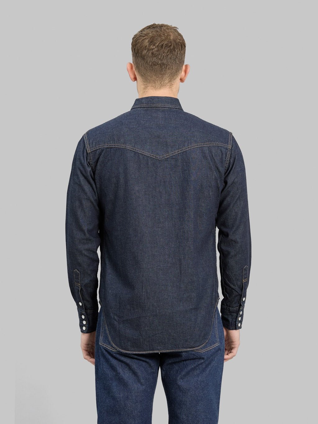 TCB Ranchman selvedge denim western shirt