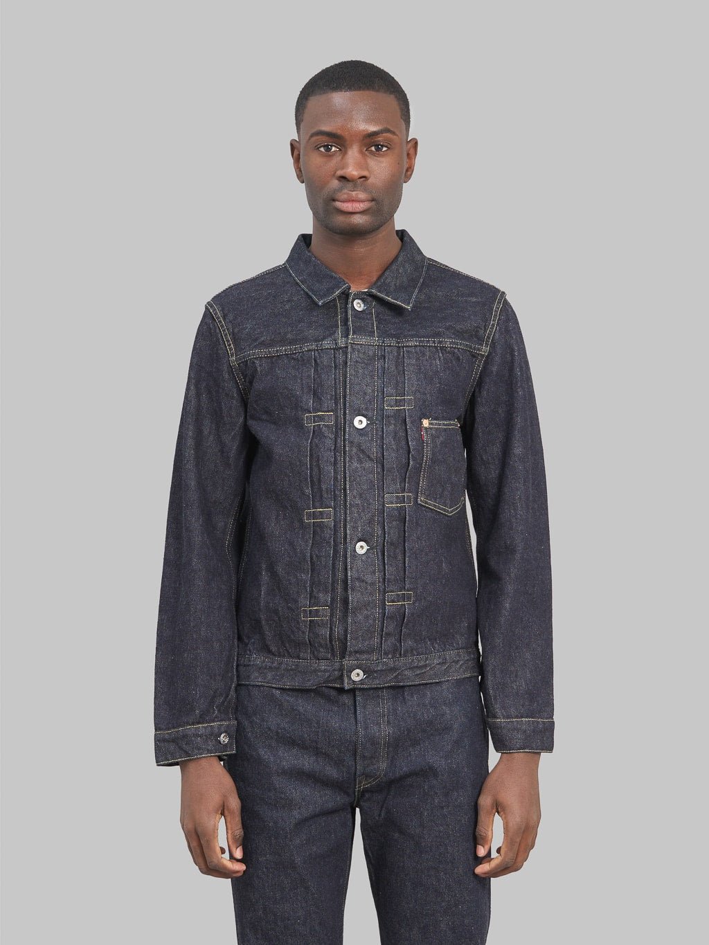 TCB S40s selvedge denim jacket, worn fit