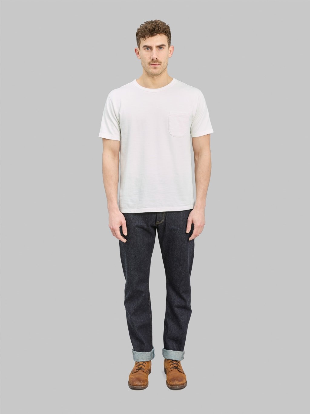 The Flat Head 8004 18oz selvedge denim jeans, wide tapered fit