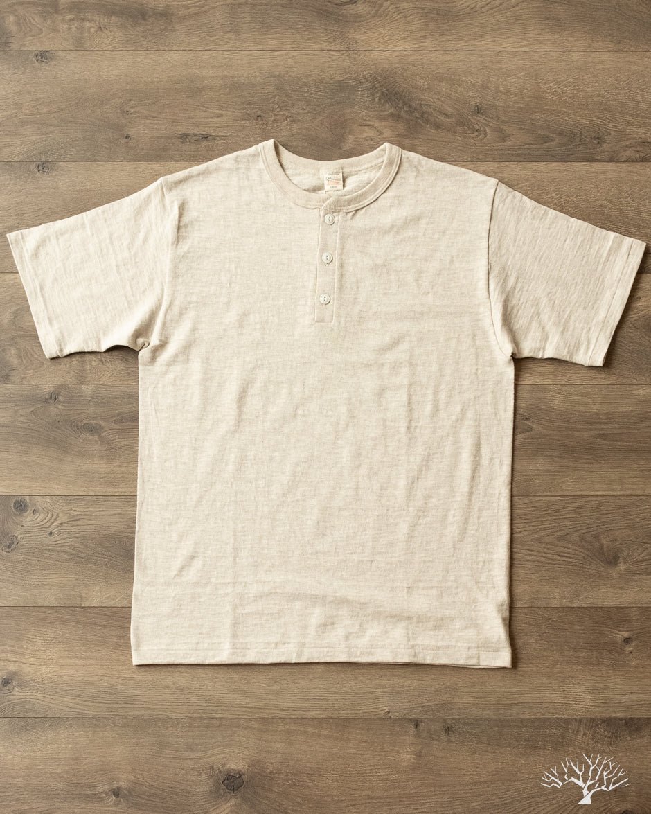 Warehouse and Co Lot 4601 henley neck tee, oatmeal