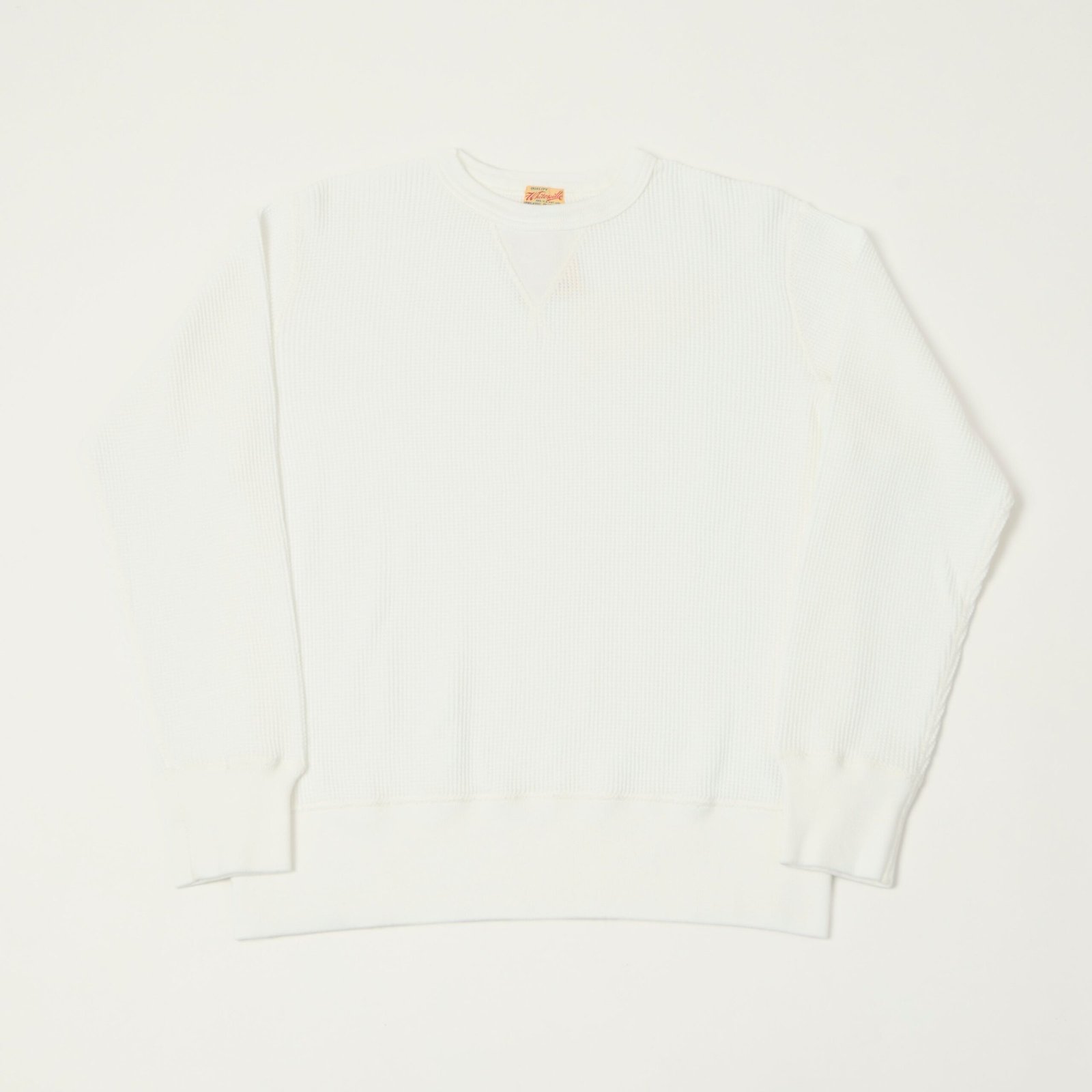 Whitesville long sleeve thermal henley, white